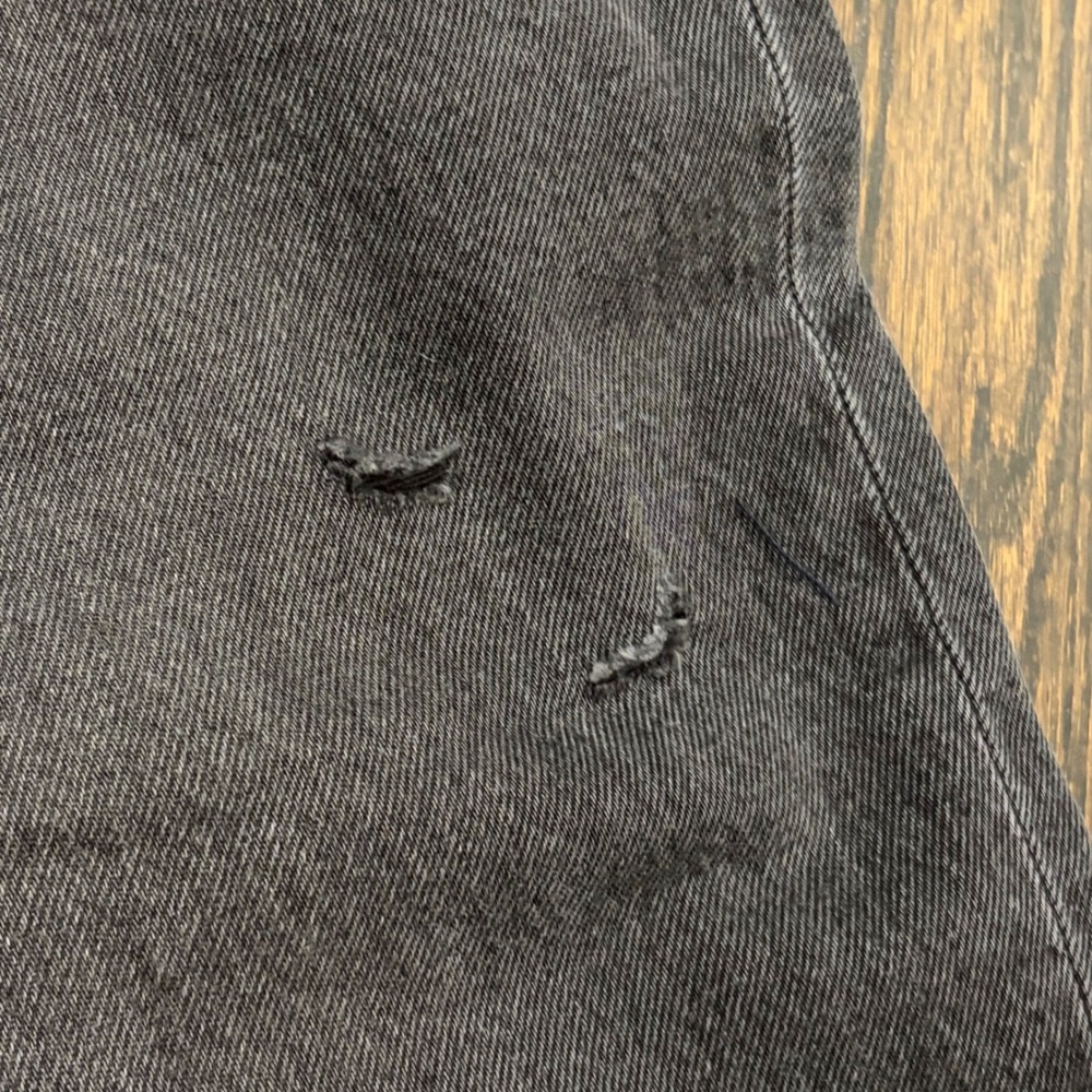 Pistola Lexi Mid Rise Bowed Straight Jeans Women 36x29 32 Mercury Black - Picture 8 of 13